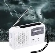 Emergency Solar Hand Crank Radio with Battery Power and LED Flashlight Cell Phone Charger - Stay Connected and Informed Anytime, Anywhere (Green)