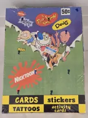 1993 Topps NICKTOONS Ren Stimpy, Rugrats, Doug Cards Stickers FACTORY SEALED (K)