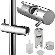 Shower Head Holder, Replacement Hand Shower Bracket, Adjustable Shower Head Holder for Slide Bar Rail Head Bracket Holder Handheld Shower Head Holder for 25mm Slide Bar, Bathroom Supply