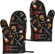 [COMAAM] Guitars Insulation Gloves (2-Piece Set) Microwave Oven Gloves For Barbecue Cooking And Baking