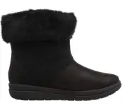 NEW CLARKS CLOUDSTEPPERS CABRINI REEF BLACK LIGHTWEIGHT MID BOOTS WOMENS 8