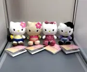 Hello Kitty xoxo Gal Mascot Plush Complete 4 Piece Set Tagged Leopard Print JK U