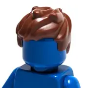 Lego - Minifigure Hair - Brown, Spiked, Messy, Tousled