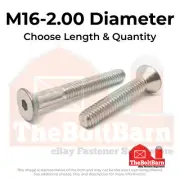 M16-2.0 Stainless A4-70 Flat Head Socket Cap Screws (Choose Length & Qty)