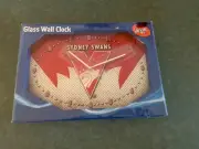 AFL Sydney Swans Glass Wall Clock