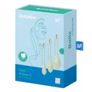 Satisfyer Yoni Power 2 Balls Training Set - # Green 1pc
