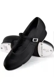 Bloch Black Women Tap On Leather Mary Jane Tap Shoes Sz 7.5 N #S0302L