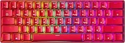 GK61 Mechanical Gaming Keyboard - 61 Keys Multi Color RGB Illuminated LED Backlit Wired Programmable for PC/Mac Gamer (Gateron Optical Silver, Red)