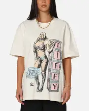 [CULTURE KINGS] Culture Kings X Wwe Tiffany Stratton Summer Slam Heavy T-shirt Off White - Size L L Off White