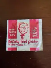 Vintage 1970’s KFC Kentucky Fried Chicken Wet-Nap Pack