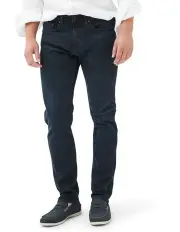 [Rodd & Gunn] Weston Straight Fit Italian Regular Leg Denim Jeans in Blue/Black