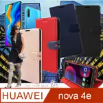 CITY都會風 華為 HUAWEI NOVA 4E 插卡立架磁力手機皮套 有吊飾孔