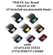 ANDIS STAINLESS STEEL BLADE Guide ATTACHMENT COMB*FIT Wahl KM2 KM5 KM10 Clippers