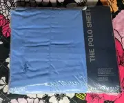 NOS - Polo Ralph Lauren Blue "The Polo Sheet" Flat Sheet - Queen Size