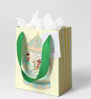 Ebony Glenn Carousel Petite Christmas Gift Bag ~Yellow from Wondershop™.