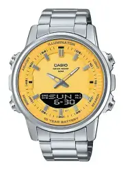 Casio Analog Digital Yellow Dial Quartz Sports Men's Watch AMW-880D-9AV