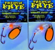 Kokanee Spinners (2): uv “ORANGE JELLYFISH”