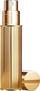 Perfume Atomizer Portable Refillable - 10 ml Travel Spray Bottle Nano Mist Bottom-Filling Mini Atomiser Pocket Size Cologne Dispenser for Women and Men（Gold-10ML）