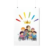 Premium Matte Vertical Posters - Special Needs with Love Print Art