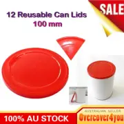 12 Pantry Reusable PE plastic tin can lid Cover Storage Tin Tight Cap Food AU