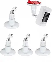 4Pack Adhesive Ring Camera Wall Mount, Ring Camera Mounting Bracket Stick Up Mount 360 Degree Adjustable Screwless for Ring Surveillance Camera,2 Ways Installation Without Drilling(White)