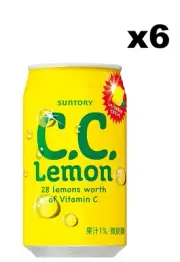 Suntory C.C. Lemon 350ml (6 Cans) - Popular Japanese Drink