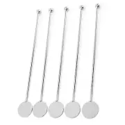 Cocktail Swizzle Stick 5Pcs Stainless Steel Cocktail Layering Stick Replacement