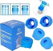 3 5 Gallon Water Jug Cap Reusable - Non-Spill 55mm Water Bottle Caps,Silicone Replacement Cap Lids Anti Splash 5 Pack