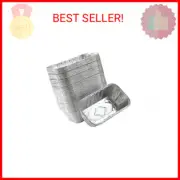 50 Pack 1Lb mini Loaf Pans Heavy Duty Disposable Aluminum Foil Bread Tins Standa