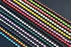 15 pcs Painted Colors Fly Tying Steel Bead Chain 2.5mm Eyes Fly Tying Materials