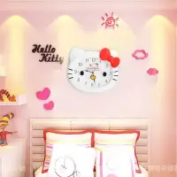 在飛比找蝦皮購物優惠-hello Kitty時鐘 大號凱蒂貓掛鐘  靜音  14寸