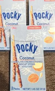 Pocky Coconut Chocolate Covered Biscuit Sticks (3 Boxes)