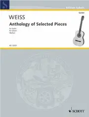 Weiss Anthology of Selected Pieces Classical Guitar Solo Sheet Music Book