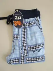 Peter Alexander Men's Blue Patterned Long Viscose Pyjama Pants Size XS
