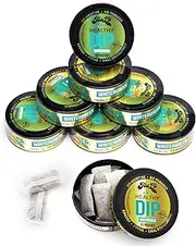 Herbal Energy Pouches - Wintergreen with Caffeine - 8 Cans - Nicotine Free and Tobacco Free Herbal Snuff - Great Tasting & Refreshing Tobacco Alternative (8 Pack)