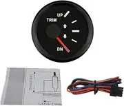 2 Inch Marine Trim Gauge Meter UP-DN Inboard Outboard Engine 0-190ohm Signal with Red Backlight 12V 24V Voltmeter(Right-BN)