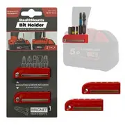 STEALTHMOUNTS Bit Holder for Milwaukee Red M18 - 2 Pack BH-MW18-RED-2