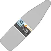 Ironing Board Cover and Pad Standard Size Silicone Coated 4 Layers 15x54 inch Extra Heavy Duty Thick Padding, Heat Reflective, Non Stick Scorch and Stain Resistant, Elastic Edge (Silver)