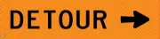 Multi Message Temporary Road Work Traffic Sign -- Detour (Right Arrow) (TRS138)