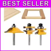 Premium 3-Piece 1/4" Shank Router Bits for Precision Woodworking Projects