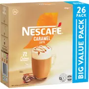 Nescafe Caramel Latte Coffee Sachets 26 pack