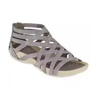 Nevenka Womens Roman Sandals Wedge Open Toe Flats with Back Zipper-4