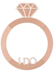 I Do Crew Rose Gold Engagement Ring Photo Booth Frame