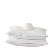 Goose Feather Down Pillow, 100% Cotton Cover Bed Pillow Set Queen (Pack of 2)