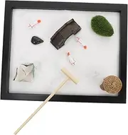 UPKOCH 1Set Zen Sand Table Decorative Sandbox with Figure Model for Home Office Miniature Micro Landscape Ornament Desk Adornment to