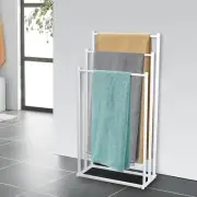 Honiter Towel Racks for Bathroom, 3 Tiers Black Metal Towel Rack Standing, Fr...