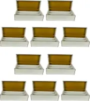 Super Shoe 3-Row Card Storage Box 3000 Cards and 600 3X4 Toploaders (10 Pack)