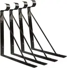 4 Packs of Heavy Duty Closet Shelf and Rod Bracket, Black Closet Shelf Bracket