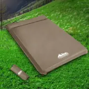 Double Self Inflating Mattress Camping Sleeping Bed Water Resistant W/ Carry Bag