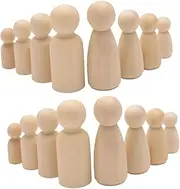 Wooden Puppet Crafts Pcs Mixed Styles DIY Puppet Toys Hand-Painted Ornaments Craft Kits for Boys and Girls